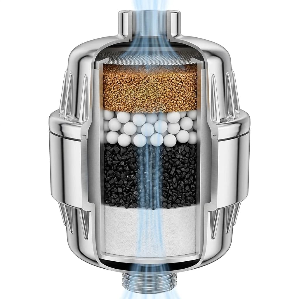 PureFlow 3-stage filtration cutaway